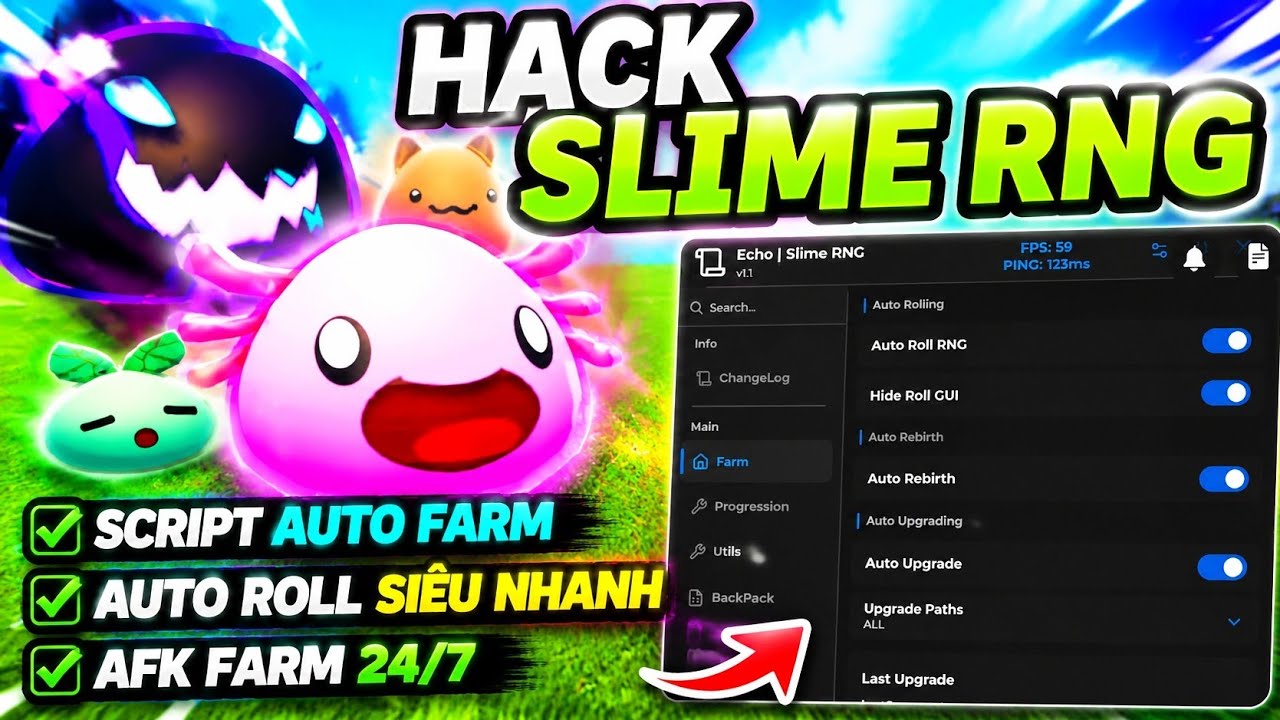 Cách Hack Slime RNG Script Auto Farm, Auto Roll, Auto Upgrade, Max ...