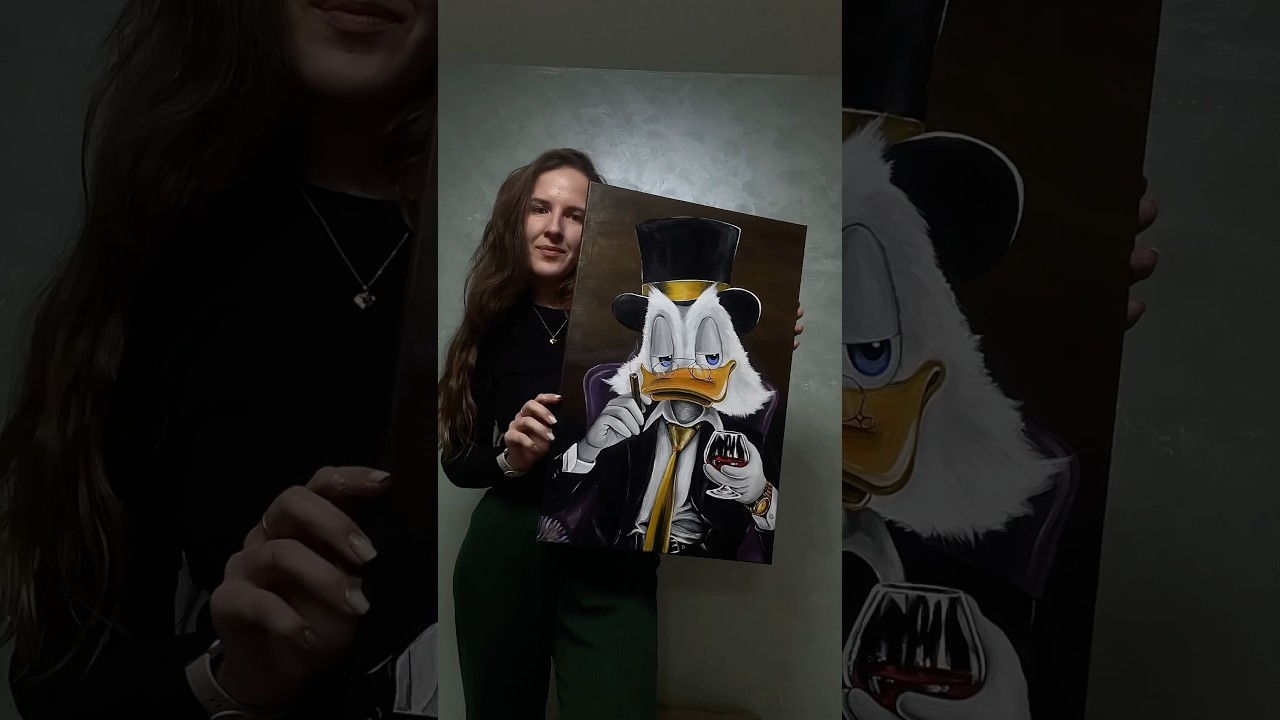 Его величество Дональд Дак. Акрил, 40х60 см 