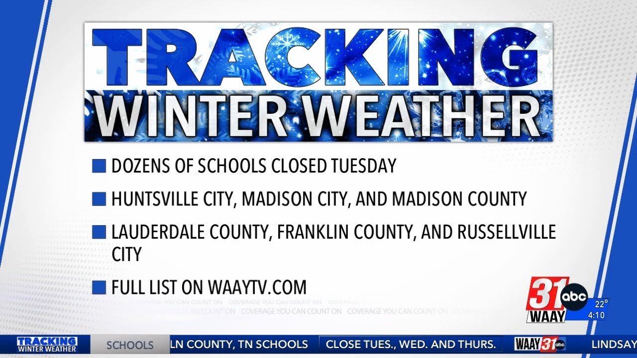 Many schools closed Tuesday due to inclement weather YouTube