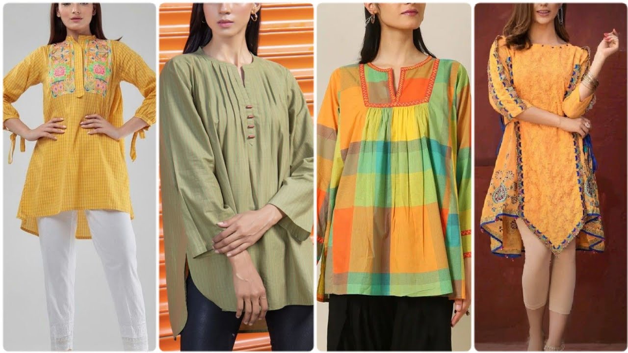 Latest Lawn Cotton Kurti/Kurta Designs/ Stylish Lawn Shirts Design For ...