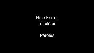 Nino Ferrer-Le téléfon-paroles