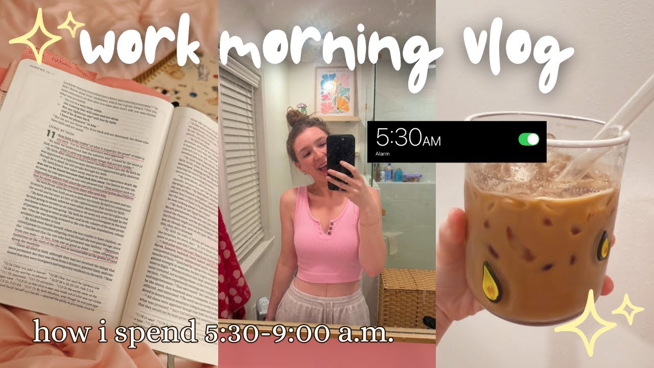work morning routine! *tips on how to create a routine, coffee, bible ...