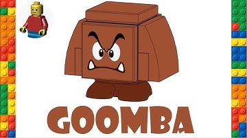 LEGO GOOMBA 3D BUILD INSTRUCTION HOW TO - SUPER MARIO
