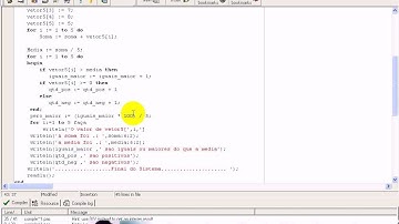 aula 1163 Algoritmos e Logica de programação   Exerc Vetor Complexo Pascal II