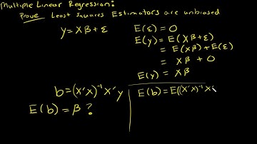 Multiple Linear Regression Least Squares Estimator is Unbiased Proof