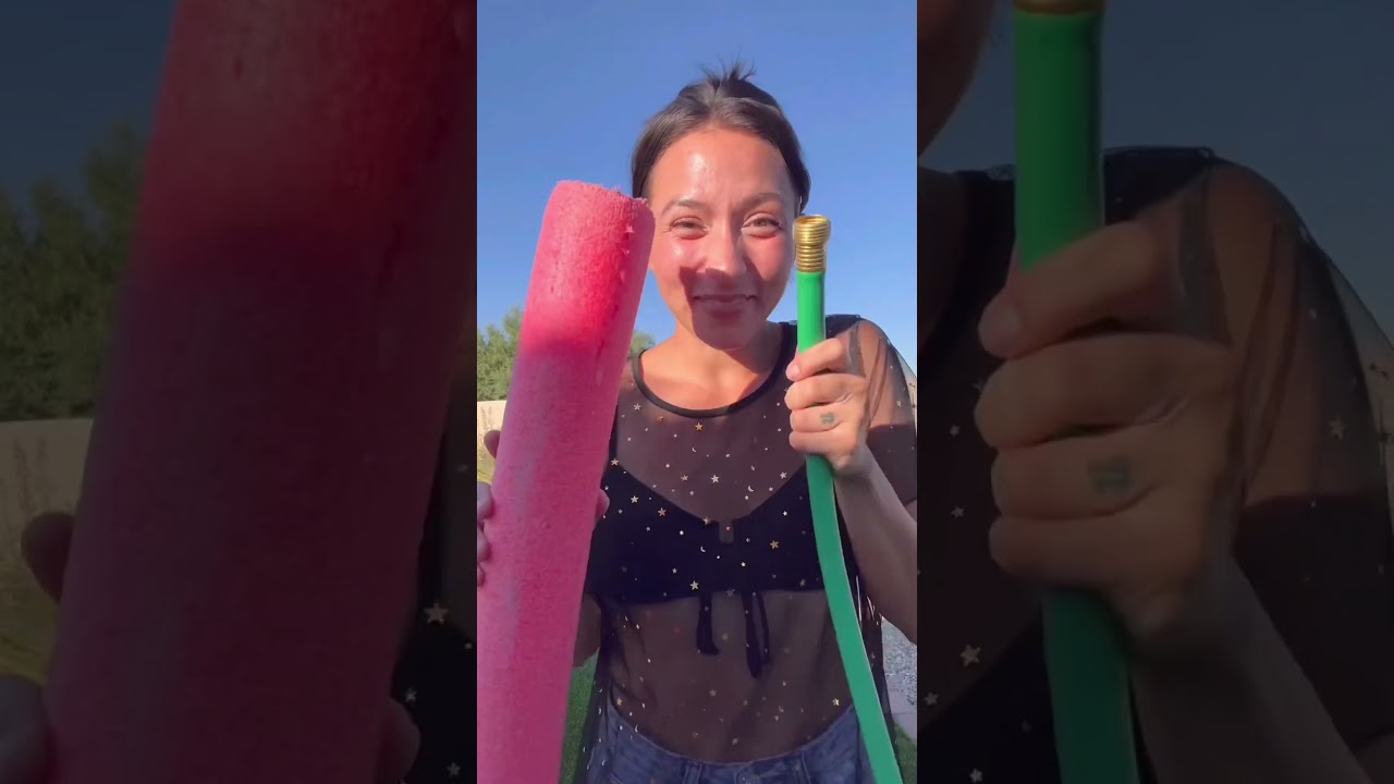 DIY Summer Sprinkler Hack w/ Dollar Tree Pool Noodle 