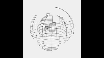 Unfinished sphere. Draw by openFrameworks
