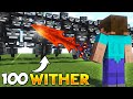 100 WITHER vs ME in MINECRAFT !!