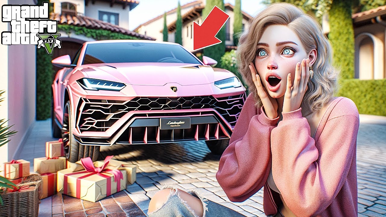😍Jessica's Birthday Gift From a Billionaire-GTA 5 REAL LIFE COUPLES MOD