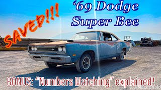 EP 76: Saved!! 1969 Dodge Super Bee. What makes this Bee special? Watch to find out.