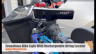 Zoopabaus Bike Light With Rechargeable Airtag Locator Review by AwkwardHamster 56 views 1 month ago 3 minutes, 10 seconds