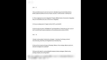 INTERNATIONAL BUSINESS IMPORTANT QUESTIONS| IB IMP QUESTIONS|OU MBA sem-2  IB IMP QUESTIONS