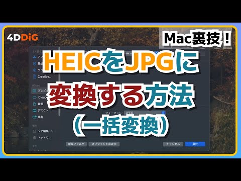 MacでHEIC拡張子の画像ファイルをJPG/JPEG拡張子に変換する方法｜4DDiG File Repair