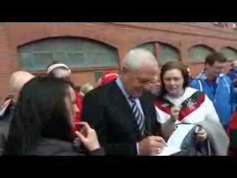 Walter Smith Outside Ibrox Stadium Signing Autogra...