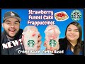 Starbucks NEW Strawberry Funnel Cake Frappuccino Review (Creme &amp; Coffee Based) 🍓☕️