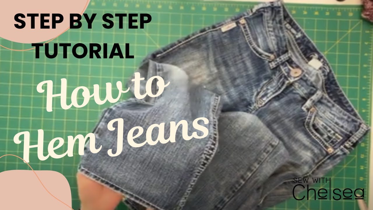How to hem jeans: Step by step - YouTube