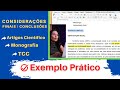 Considerações Finais / Conclusões  - Artigos Científico, Monografia, TCC - Exemplo Prático