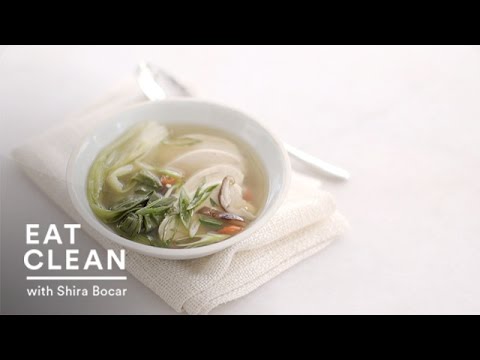 Poached Chicken and Bok Choy in Ginger Broth - Eat Clean with Shira Bocar