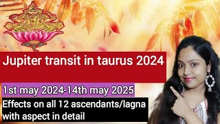 Jupiter transit in taurus 2024||prediction for all 12 signs||wealth and prosperity||jupiter transit