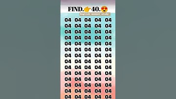 Find 👉 40 🤔 odd number puzzle || math reasoning puzzle 🧩 iq test 🧠 #mathematicspuzzles #mathpuzzle