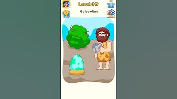 🎳 Caveman Tries Bowling with a DINO EGG?! 🦕😂 | #DOP5 #BrainPuzzle #shorts