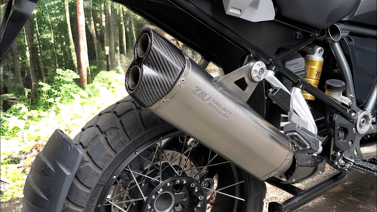ZIIV PROJECT ADV Full Titanium Exhaust BMW R1250GS - YouTube