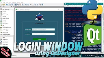 Login Window || Qt Designer  || Python Gui Tutorial by @CID_Official
