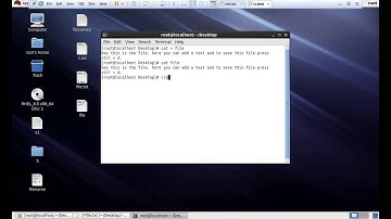 how to create a file in Redhat.