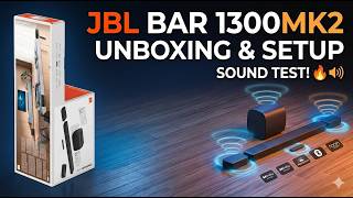 JBL Bar 1300MK2 Unboxing, Setup & Sound Test 🔥 | 11.1.4 Dolby Atmos Home Theater