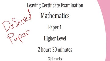 Deferred 2023 Leaving Cert Maths Paper 1 Higher Q7dii