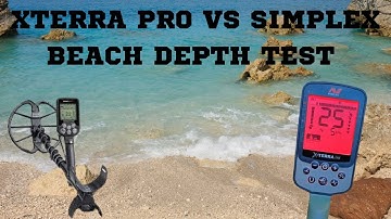 MINELAB XTERRA PRO VS NOKTA SIMPLEX PLUS BEACH DEPTH TEST