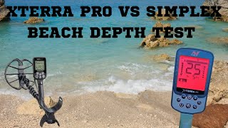 MINELAB XTERRA PRO VS NOKTA SIMPLEX PLUS BEACH DEPTH TEST