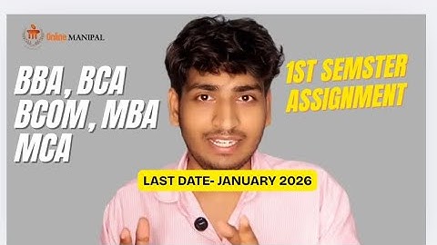🎓 Manipal Online  | 1st Semester Assignment  for BCA, BBA, BCom, MBA, MCA Students | How to Write ✍️