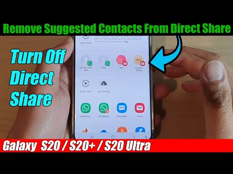 Galaxy S20/S20+: How to Remove Suggested Contacts From Direct Share