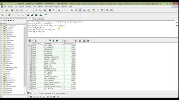 Basic aggregate functions in Oracle plsql.