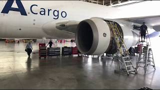B767 Engine Replaced