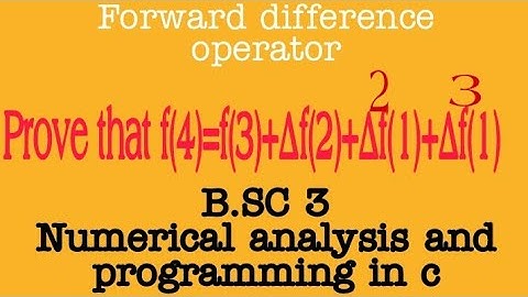 Forward difference operator question answer #problem 4