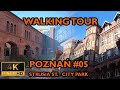 ⁴ᴷ⁶⁰ Poznan/Poland Walking Tour - #05 - Strusia St. to City Park (March 2021) [4K]