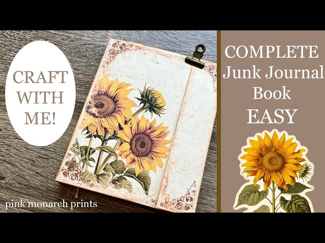 EASY, and STUNNING Junk Journal Book. Printable Junk Journal Book