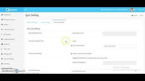Quiz Setting : Online exam software | Quizwave