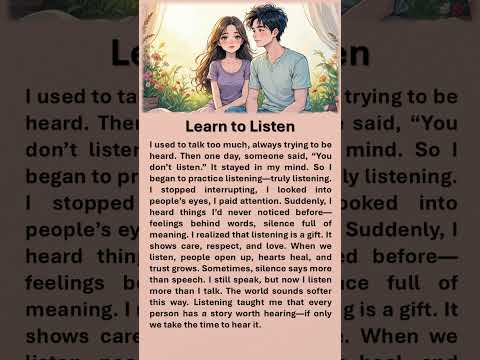 Learn To Listen “Start Today, Do Confidently Tomorrow!” #affirmations #selfimprovement#learntolisten
