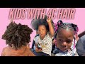 Kids Type 4 Hair Transformation | 2 Beaded Ponytails
