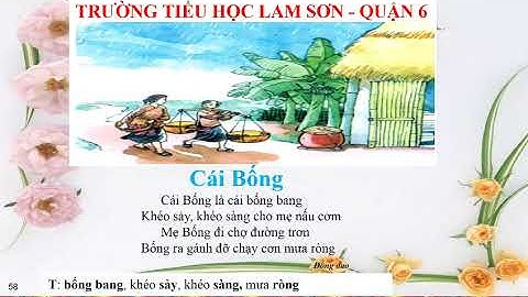 Tuần 26 Lớp 1 Tập đọc Bài Cái Bống