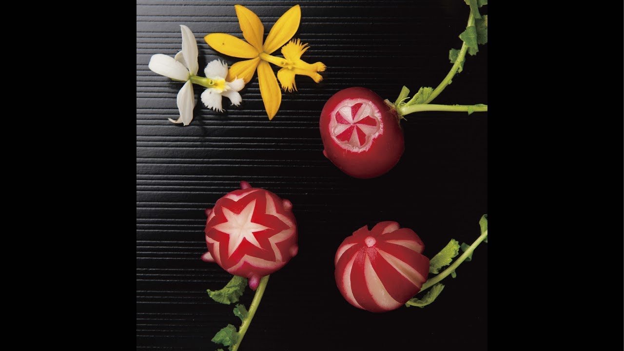 1分料理動画 エディット 1 Minute Recipe ラディッシュの飾り切り Make Decorative Radishes Youtube