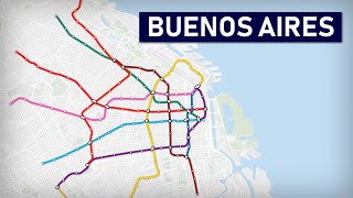 Evolution of the Buenos Aires Underground 1913-2040