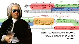 Bach - Fugue No. 6 in D Minor, BWV 851 - Analysis