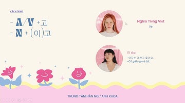 CÁCH DÙNG CÁC LIÊN TỪ NỐI TRONG TIẾNG HÀN