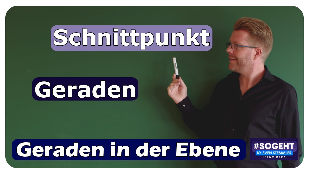Vorschaubild zum Lernvideo "Schnittpunkt von zwei Geraden - Geraden - einfach und anschaulich erklärt"