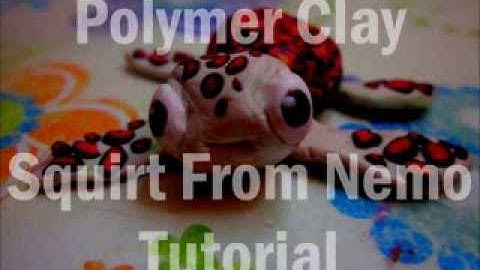 Polymer clay SQUIRT from nemo tutorial