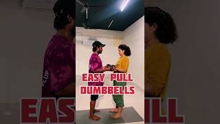 easy dumbbells exercise for beginners ♥️ #dumbbells #shorts